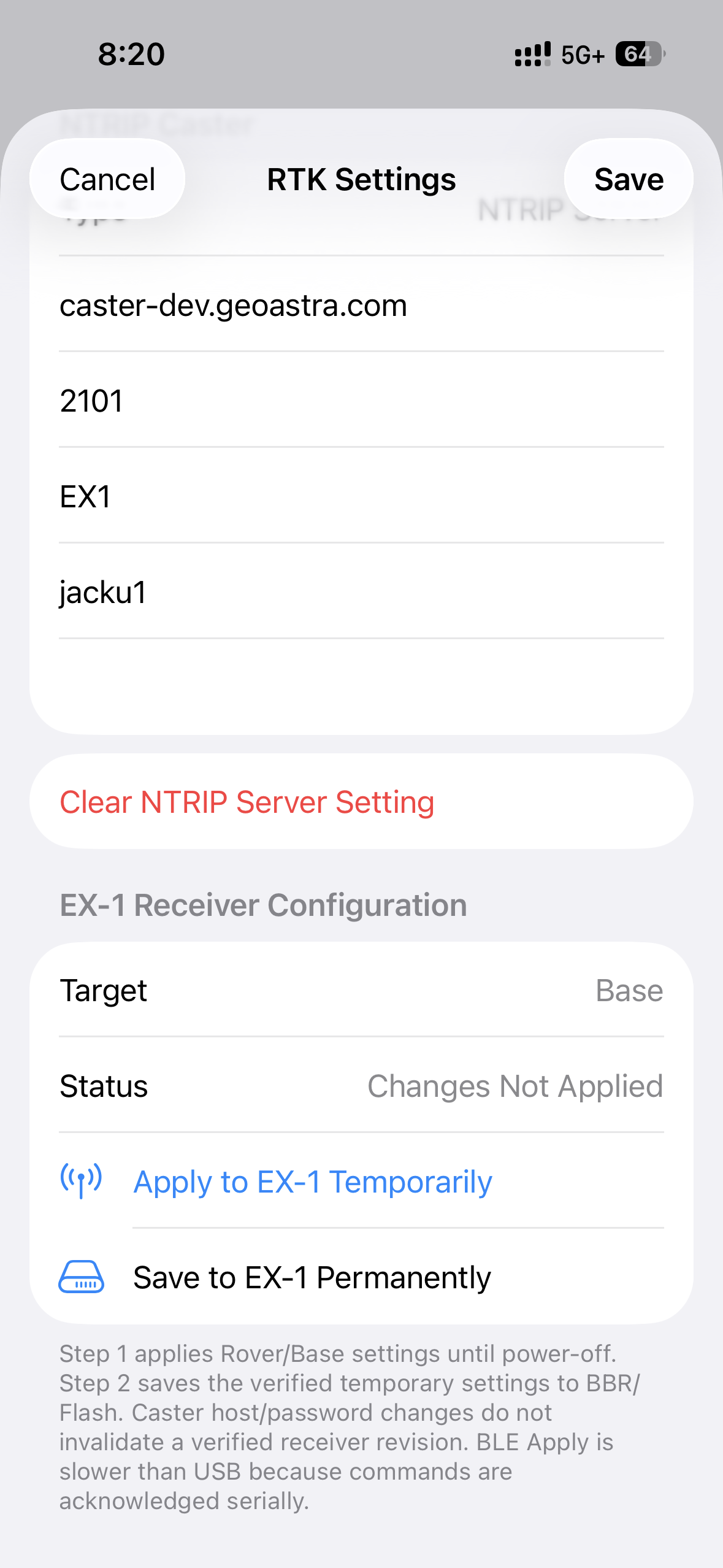 Apply Temporarily / Save Permanently buttons