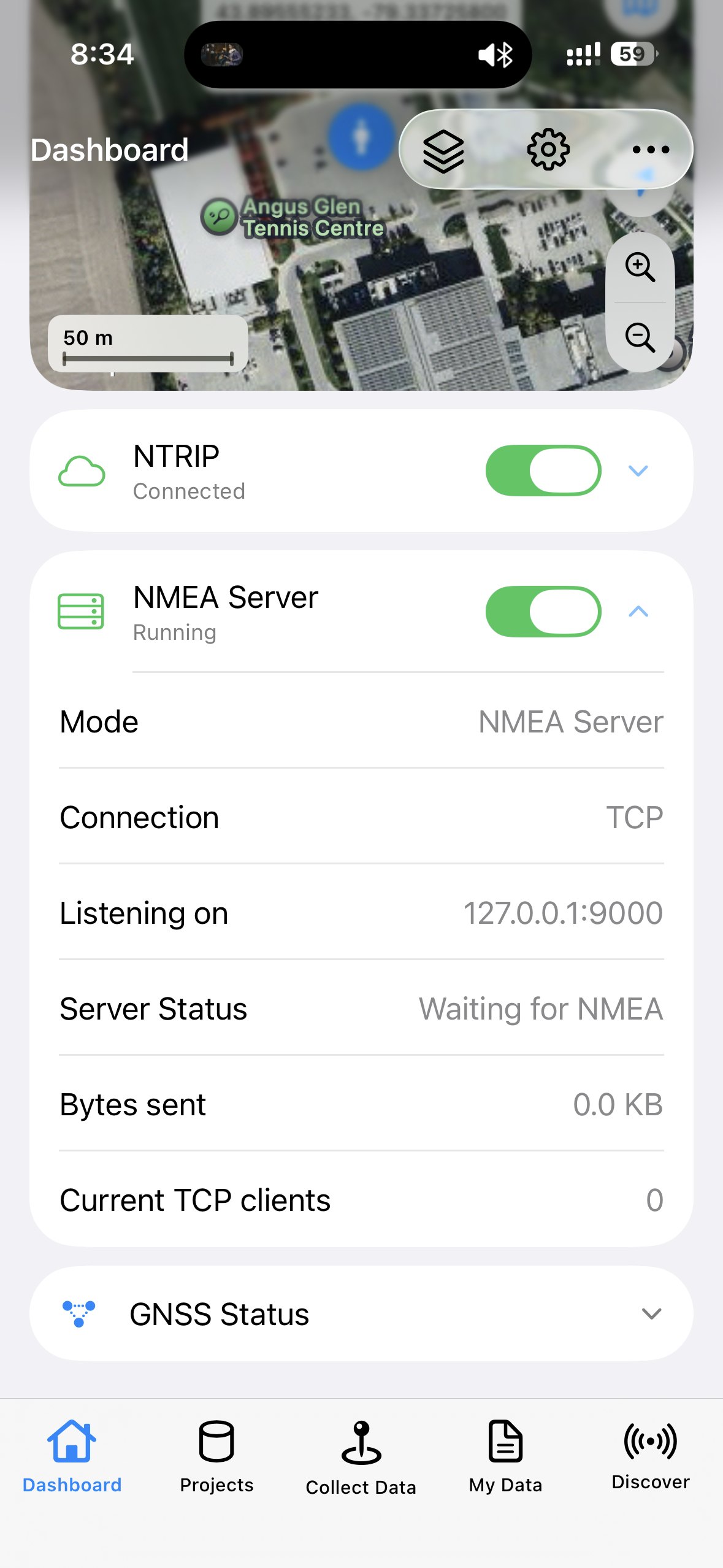 This App Dashboard with NMEA Server enabled